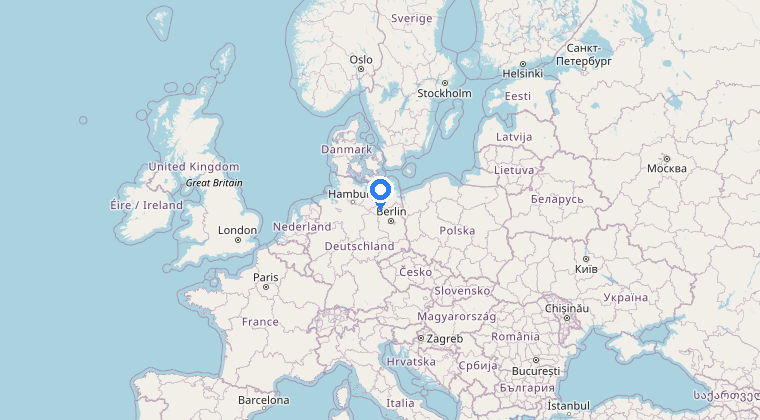 Map showing the smartco.de UG location at Ausbau 2, 16909 Heiligengrabe OT Grabow